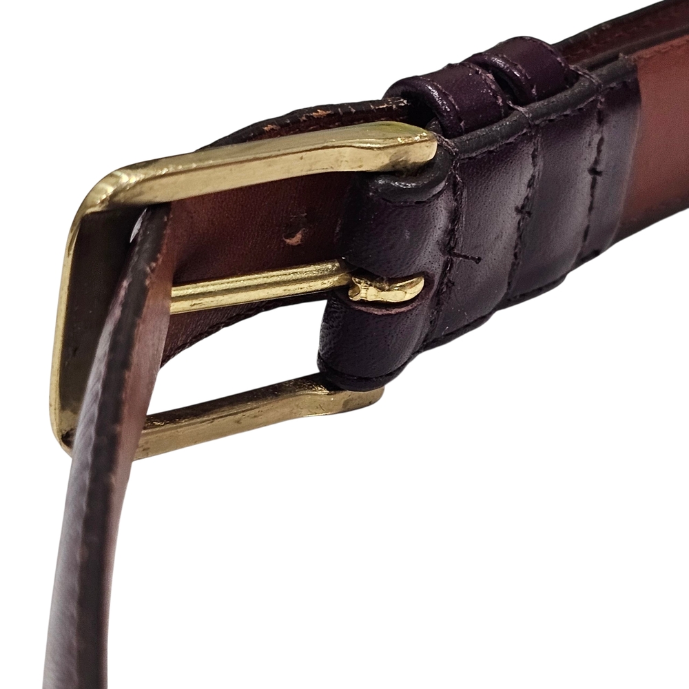 👜 Vintage Coach 8700 Belt | Solid Brass | Burgandy | Size 40 | Made in USA - Picture 8 of 8